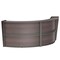 Linea Italia Curved Reception Desk with Counter, 2 Units, 124 inW x 49 inD, Mocha ZUT296 - alternate 1